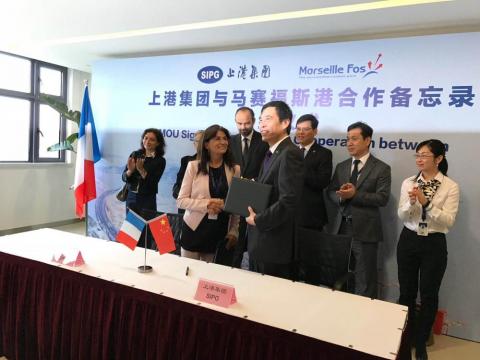  Le port de Marseille Fos visite à Shanghai